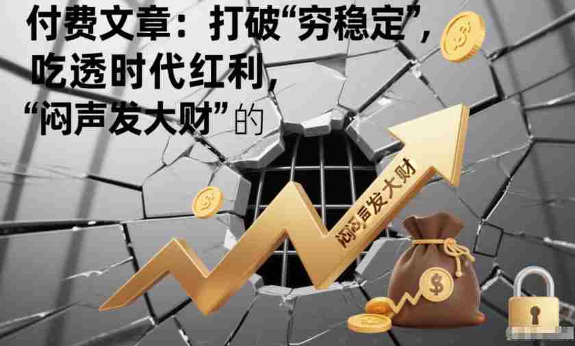 付费文章：打破“穷稳定”，吃透时代红利，“闷声发大财”的终极真谛-轻创网