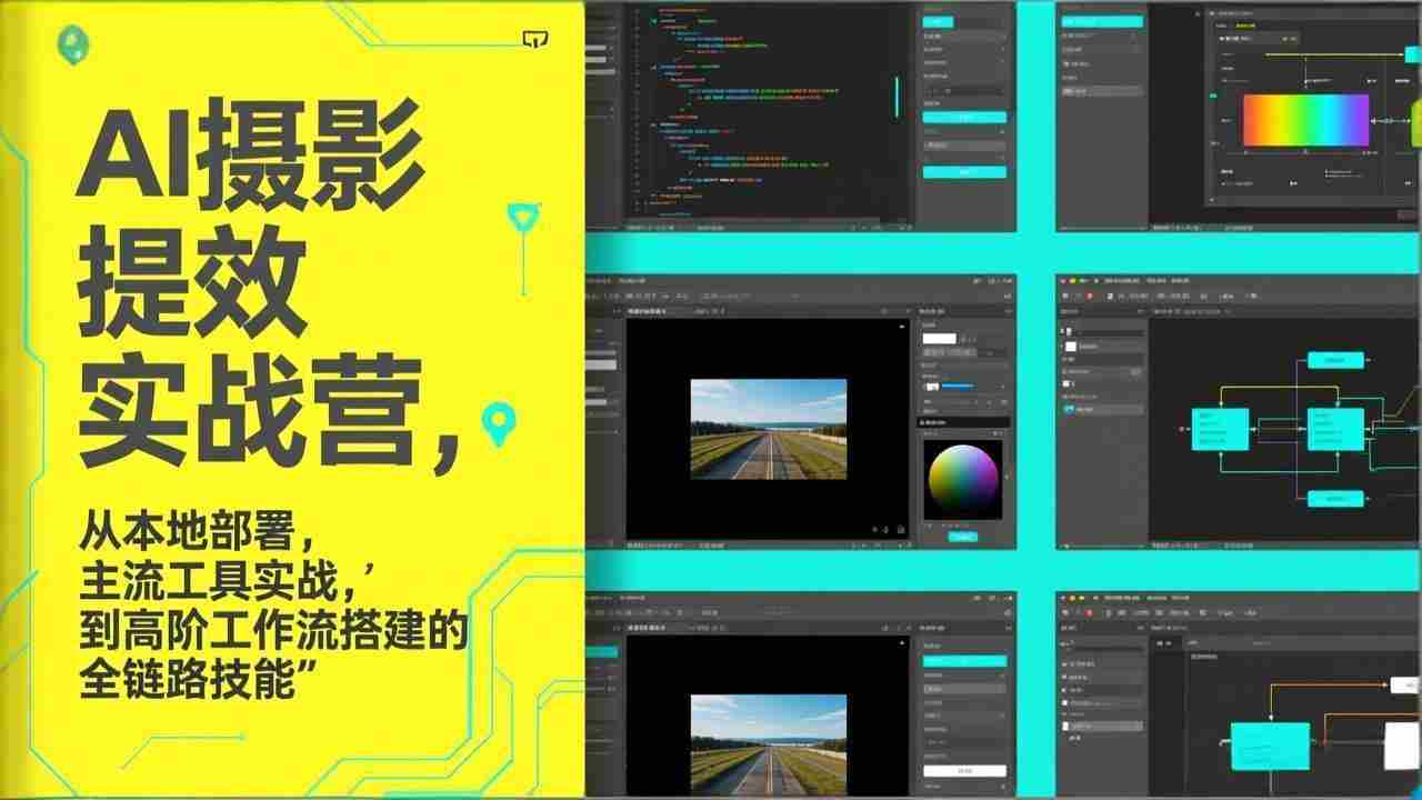 （17393期）AI+摄影提效实战营，从本地部署，主流工具实战，到高阶工作流搭建的全链路技能-轻创网