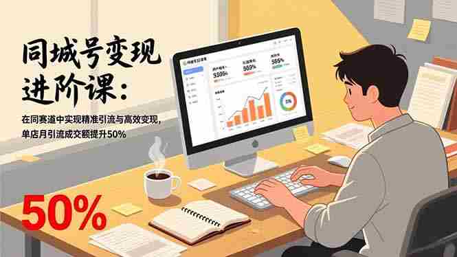 （17015期）同城号变现进阶课：在同城赛道中实现精准引流与高效变现，单店月引流成交额提升50%-轻创网