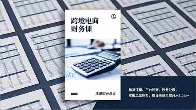 (17036期)跨境电商财务课,核算逻辑、平台规则、账务处理,掌握全盘账务,胜任高薪岗位月入1.5万+-轻创网