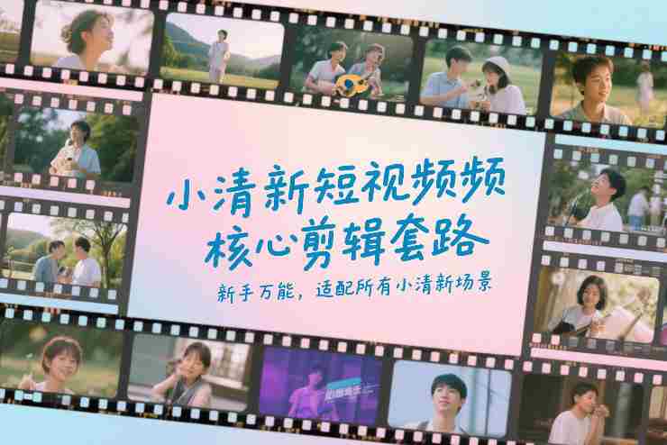 小清新短视频核心剪辑套路，新手万能，适配所有小清新场景-轻创网