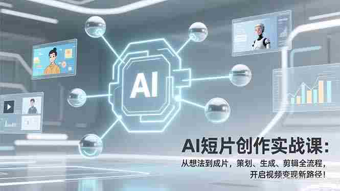 （17327期）AI短片创作实战课：从想法到成片，策划、生成、剪辑全流程，开启视频变现新路径！-轻创网