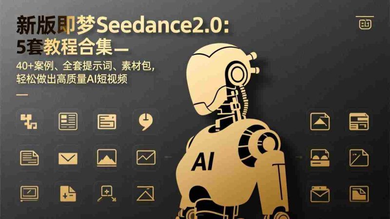 （17398期）新版即梦Seedance2.0：5套教程合集，40+案例、全套提示词、素材包，轻松做出高质量AI短视频-轻创网