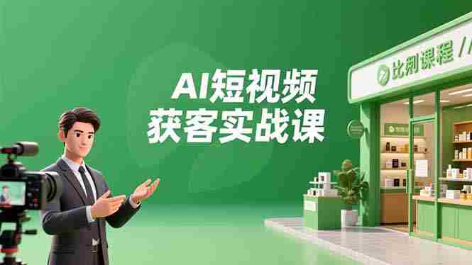 （16747期）AI短视频获客实战课，数字人创作、实体行业应用、精准引流，30天获取客源月入6万+-轻创网