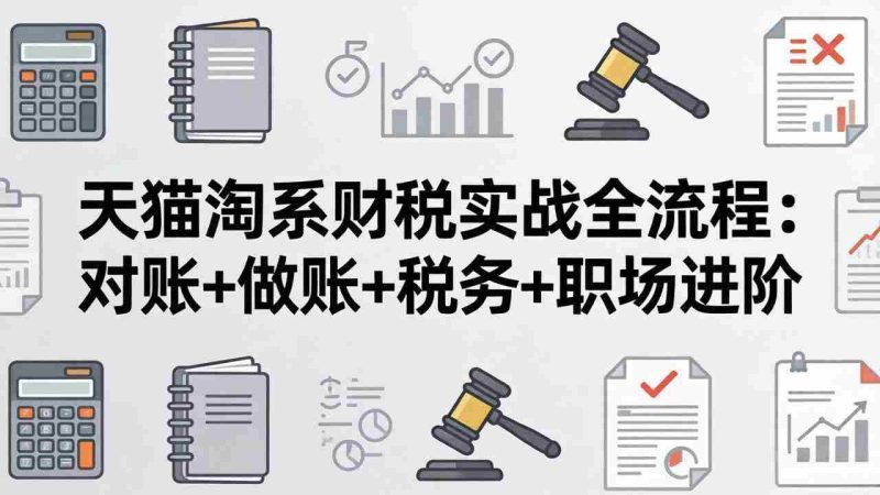 （17676期）天猫淘系财税实战全流程：对账+做账+税务+职场进阶，手把手吃透平台财税每一环-轻创网