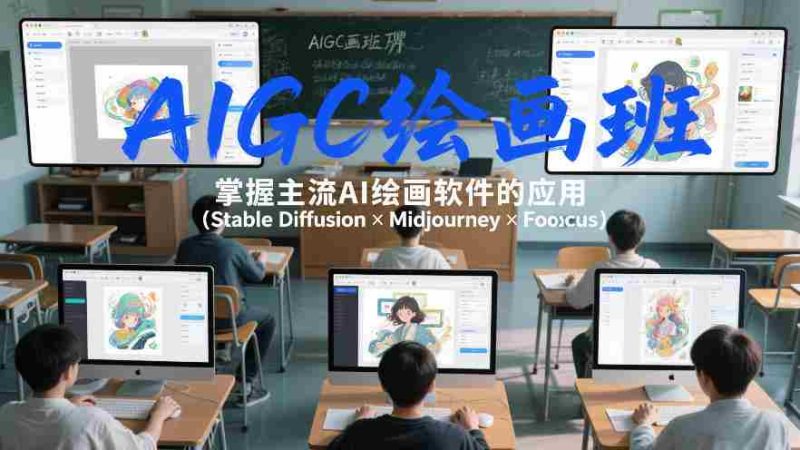 AIGC绘画班，掌握主流Ai绘画软件的应用（Stable Diffusion x Midjourney x Fooocus）-轻创网