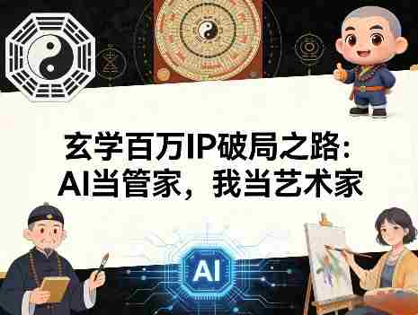 玄学百万IP破局之路：AI当管家，我当艺术家-轻创网