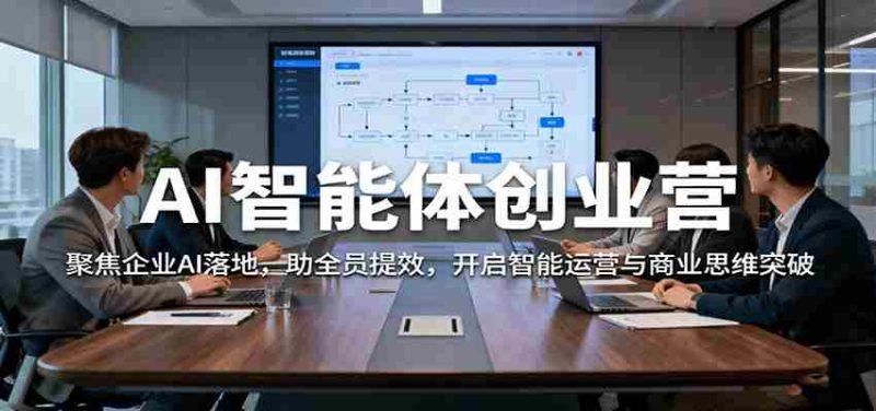 AI智能体创业营：聚焦企业AI落地，助全员提效，开启智能运营与商业思维突破-轻创网
