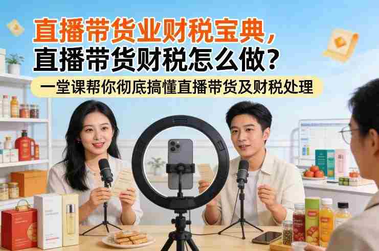 直播带货业财税宝典，直播带货财税怎么做？一堂课帮你彻底搞懂直播带货及财税处理-轻创网