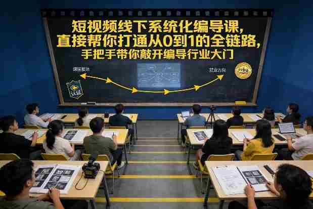 短视频线下系统化编导课，直接帮你打通从0到1的全链路，手把手带你敲开编导行业大门-轻创网