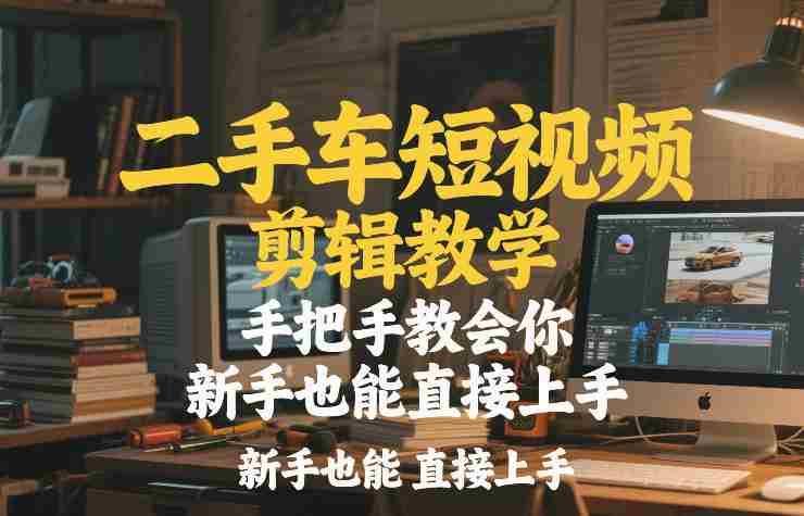 二手车短视频剪辑教学，手把手教会你，新手也能直接上手-轻创网