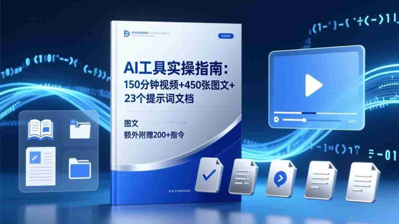 (17504期)AI工具实操指南:150分钟视频+450张图文+23个提示词文档,额外附赠200+指令-轻创网