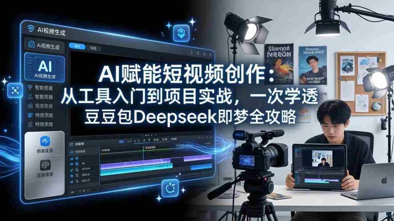 （17762期）AI赋能短视频创作：从工具入门到项目实战，一次学透豆包Deepseek即梦全攻略-轻创网