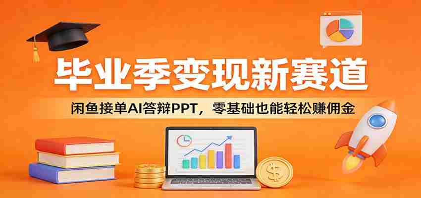 毕业季变现新赛道：闲鱼接单AI答辩PPT，零基础也能轻松赚佣金-轻创网