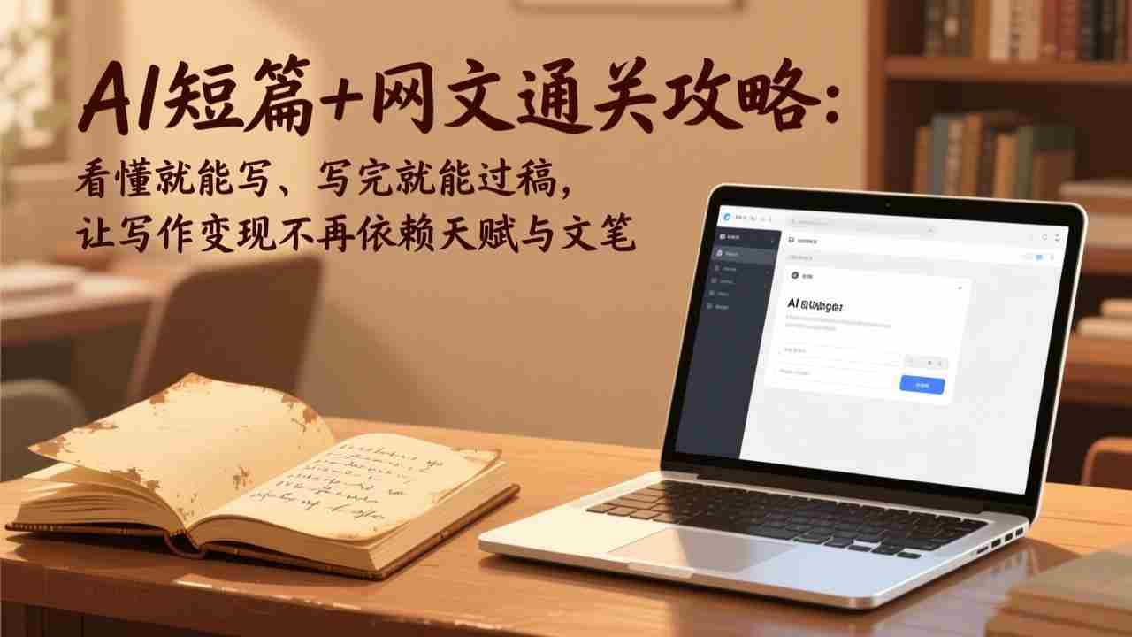 （17515期）AI短篇+网文通关攻略：看懂就能写、写完就能过稿，让写作变现不再依赖天赋与文笔-轻创网