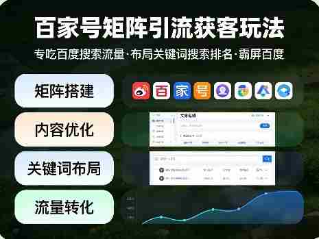 百家号矩阵引流获客玩法，专吃百度搜索流量，布局关键词搜索排名，霸屏百度-轻创网