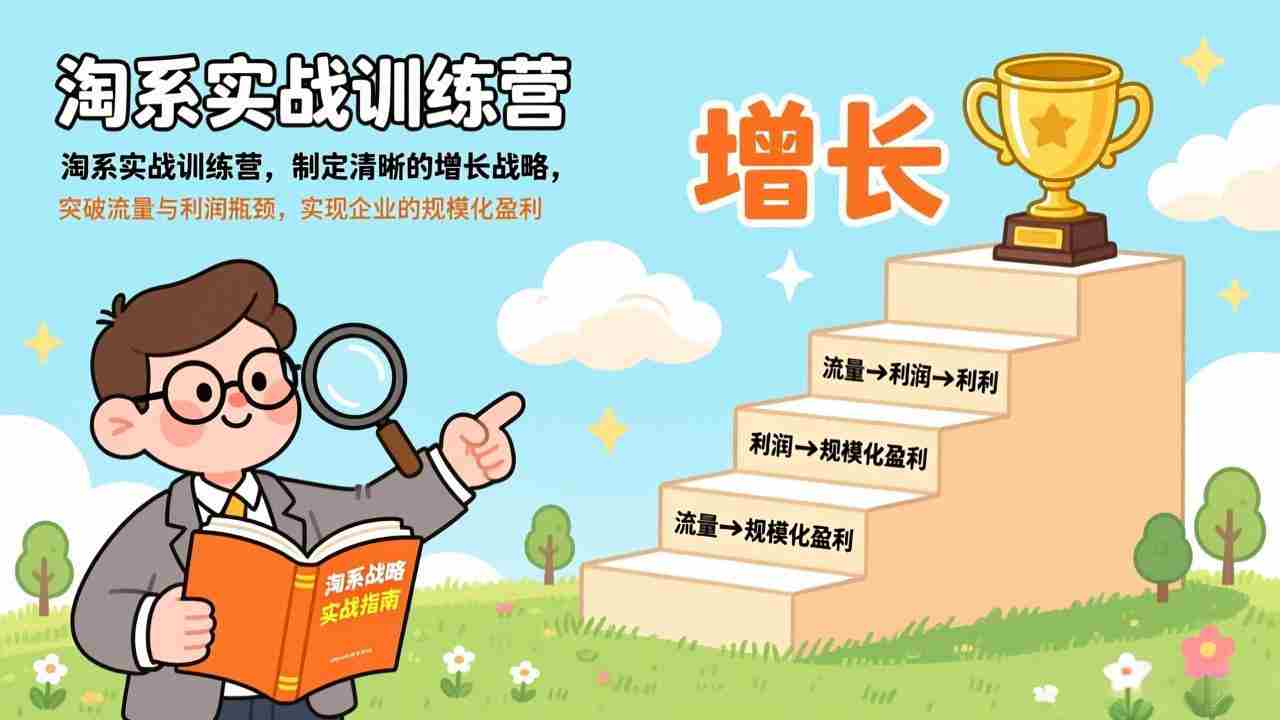 （17325期）淘系实战训练营(更新)，制定清晰的增长战略，突破流量与利润瓶颈，实现企业的规模化盈利-轻创网