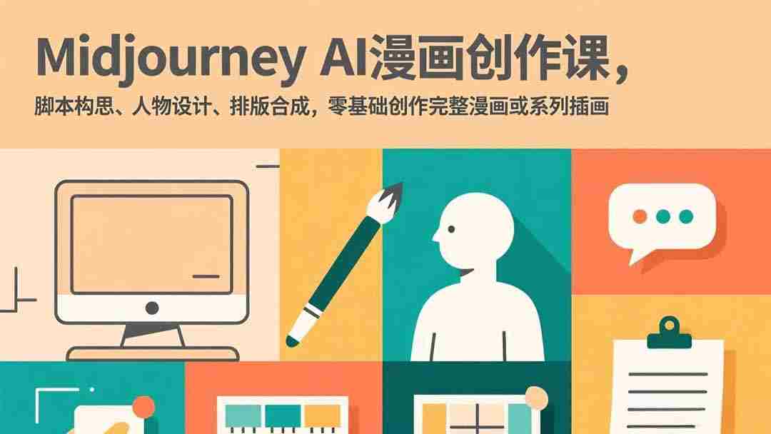 （17299期）Midjourney AI漫画创作课，脚本构思、人物设计、排版合成，零基础创作完整漫画或系列插画-轻创网
