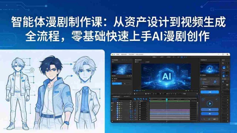 （17709期）智能体漫剧制作课：从资产设计到视频生成全流程，零基础快速上手AI漫剧创作-轻创网