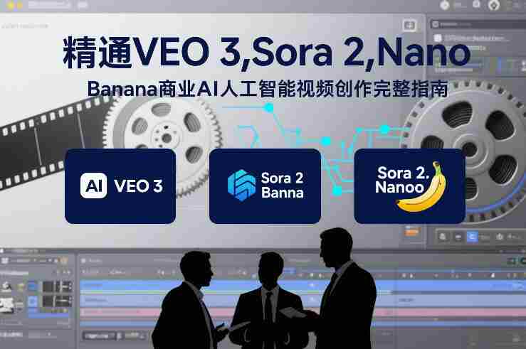 精通VEO 3，Sora 2，Nano Banana商业AI人工智能视频创作完整指南-轻创网