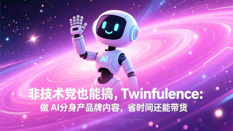 （17381期）非技术党也能搞!Twinfluence:做 AI 分身产品牌内容,省时间还能带货-轻创网