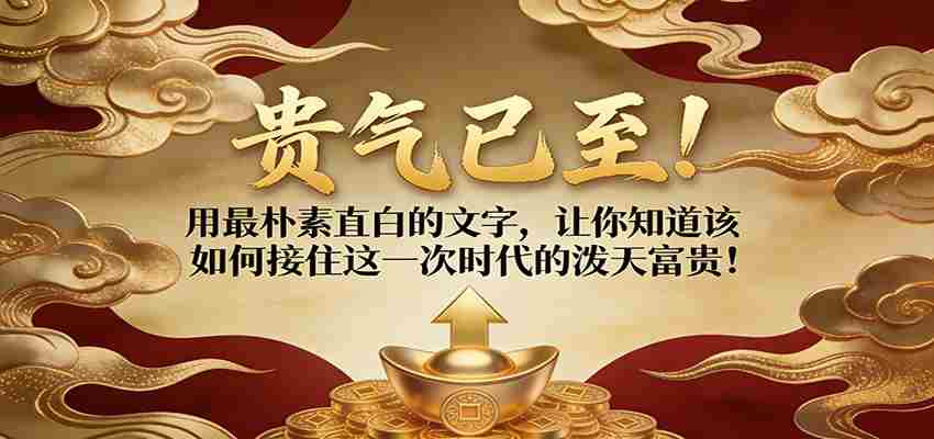 付费文章：贵气已至！用最朴素直白的文字，让你知道该如何接住这一次时代的泼天富贵！-轻创网