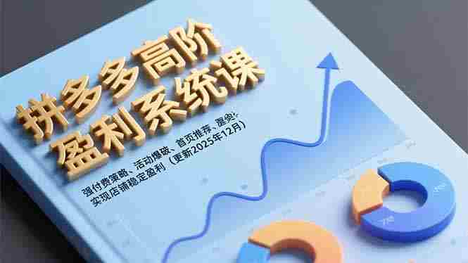 (16843期)拼多多高阶盈利系统课,强付费策略、活动爆破、首页推荐,实现店铺稳定盈利(更新12月)-轻创网